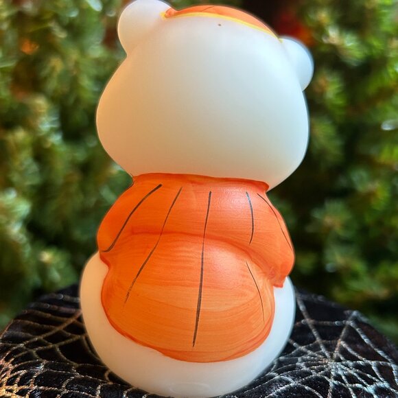 MINT Limited Edition Hand Painted Fenton Winking Halloween Bear in Pumpkin Costu - Picture 5 of 12